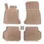Alfombrillas de goma BMW serie 5 F11 tipo cubeta beige