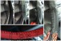 Funda de volante en piel perforada negra para coser